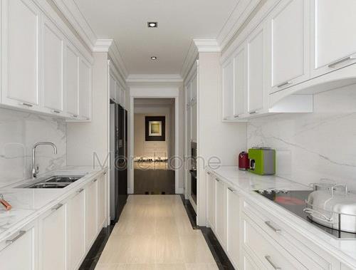  Tủ bếp gỗ tự nhiên tại chung cư cao cấp TSQ